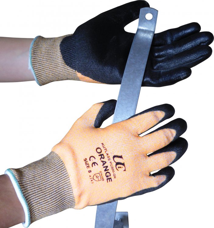Cut level 3 gloves PU300 Orange