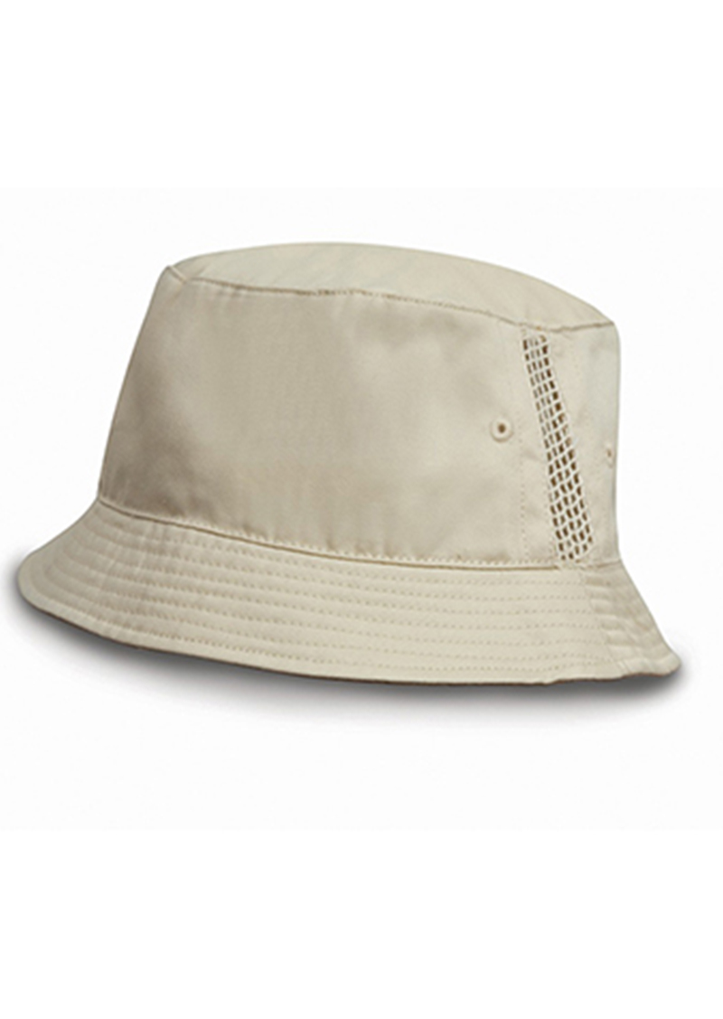 Result Deluxe Washed Cotton Bucket Hat With Side Mesh